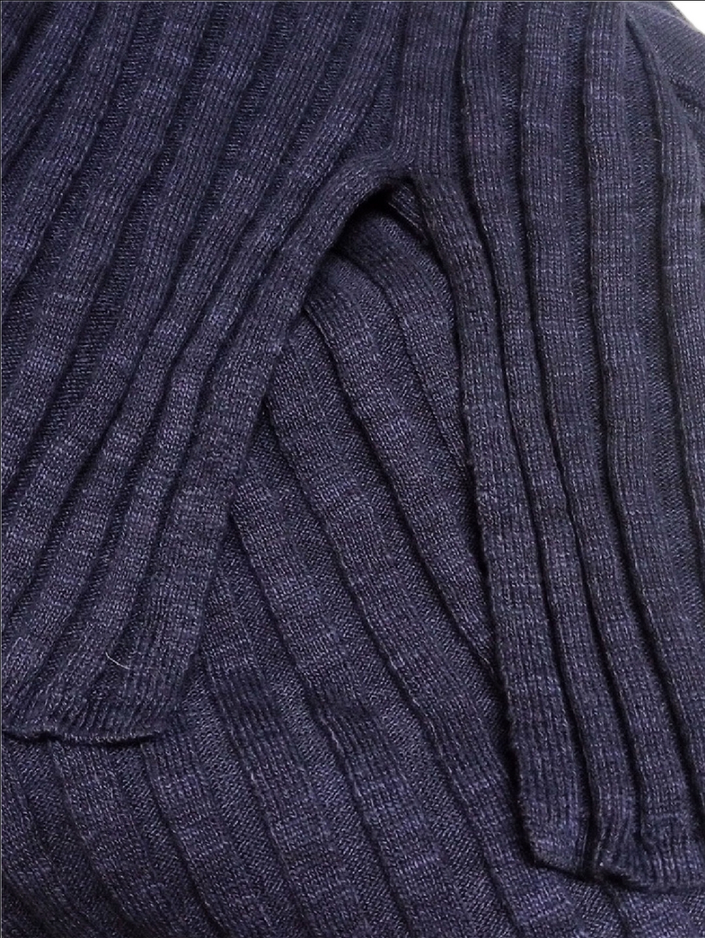 🆕 FREE PEOPLE BEACH VEDA NAVY BLUE LINEN BLEND V-NECK  RIBBED SWEATER VEST - Picture 6 of 10